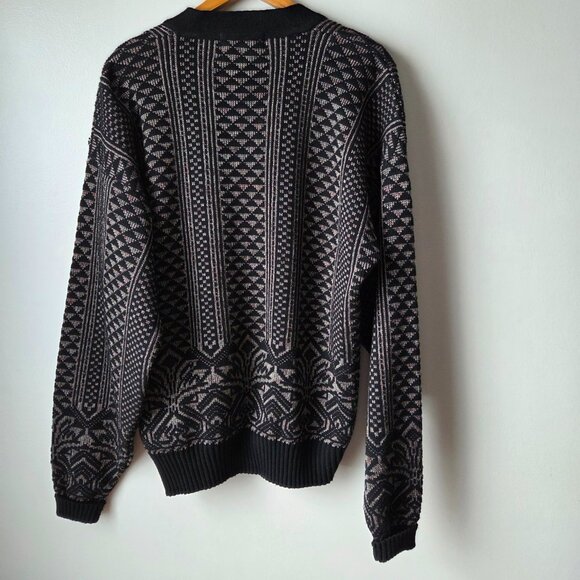 EUC VINTAGE LONDON FOG DEEP V NECK BUTTONED OVERSIZED CARDIGAN SWEATER SIZE XLT - Picture 5 of 16